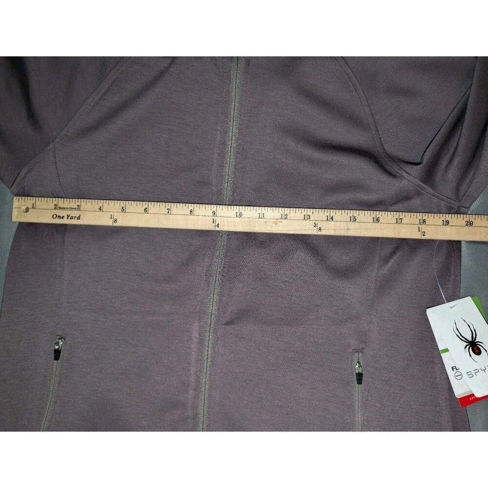Spyder Hoodie Jacket Womens Medium Full Zip Athletic Brown Stretch Pockets NWT - Picture 6 of 14